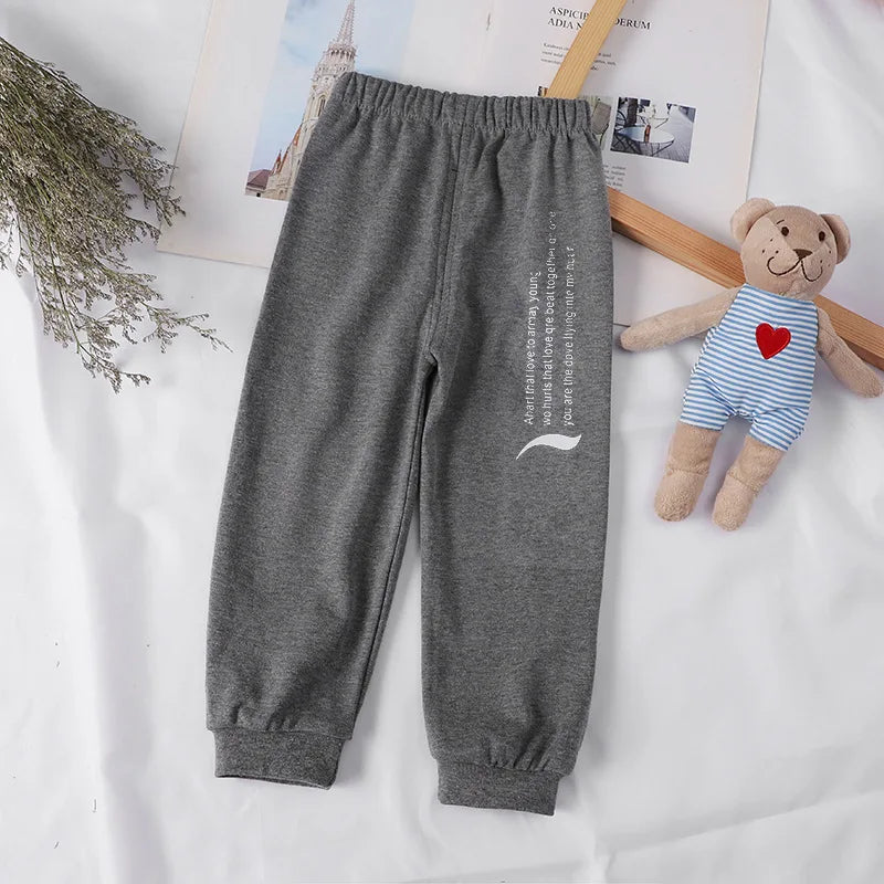 Autumn 1-5Year Baby Trousers Boy Cotton Pants Fashion Spring Girl Striped Pants Children Casual Kid Clothing