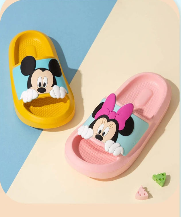 Summer Baby Boy Girl Cartoon Mickey Minnie Mouse Children Slippers Kid Antiskid Soft House Slipper Indoor Outdoor Beach Shoes