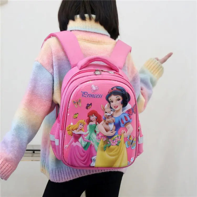 Disney Snow White New Girls Backpack Cartoon Cute Girls School Bag Large Capacity Lightweight Waterproof Children's Backpack