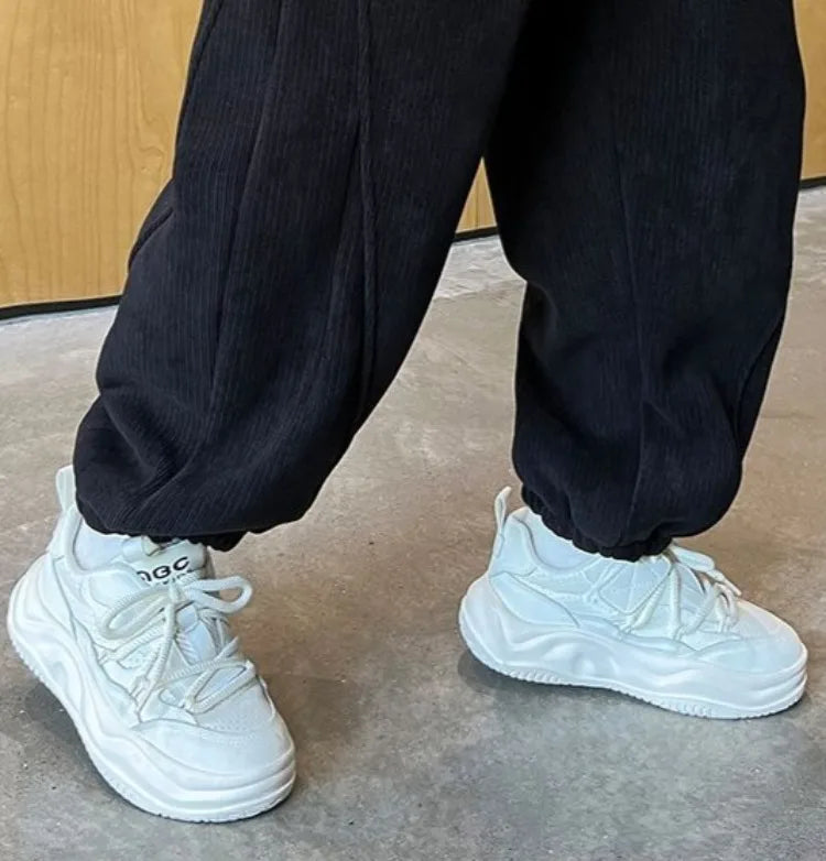 2025 New Boys' Corduroy Pants Spring Autumn Toddler Boy Sports Casual Pants