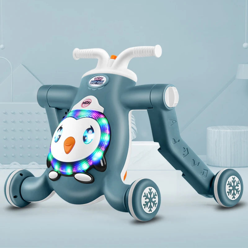 Baby Walker First Step 3 in 1 Sit-to-Stand Learning Walker Multifunctional Baby Push Along Walker Kids Activity Center