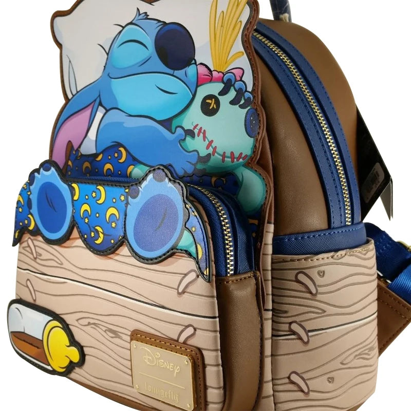 Loungefly Disney Stitch Sleeping Bed Mini Backpack Wallet