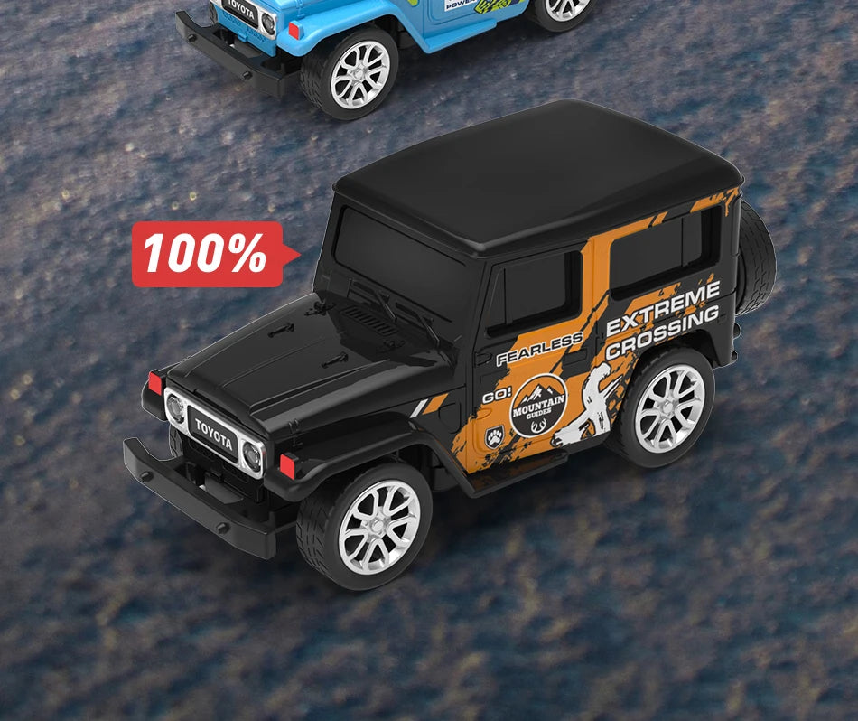 JCMO Mini RC Car 1:64 App/2.4Ghz Remote Control Desktop Small Portable Toy Off Road Vehicle Alloy Carshell For Children Gift New