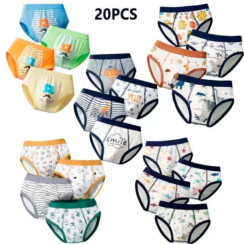 Multipack Cotton Boy Briefs Panties Excavator Pattern Kids Underpants Breathable Cartoon Design Child Hot Shorts Boys Underwear