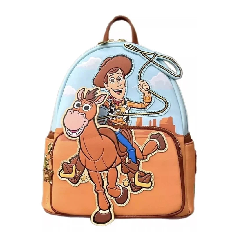 Loungefly Pixar Toy Story 1-4 Series Rex Buzz Lightyear Woody Lotso Cosplay Mini Backpack Purse