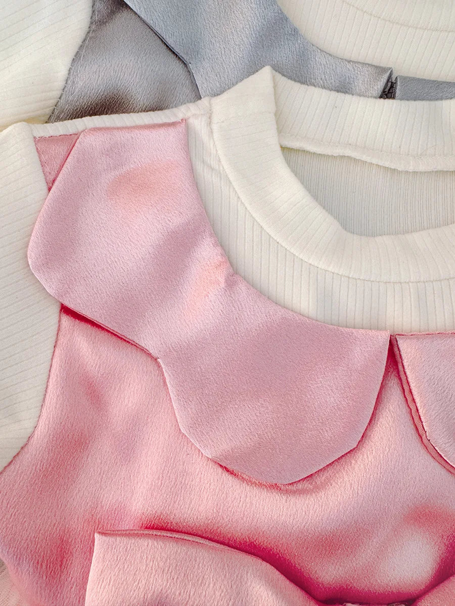 Birthday Party Baby Girl Princess Dress, Spring And Autumn New Sweet Bow Children'S Long Sleeved Clothes (9 Months -3 Years Old)