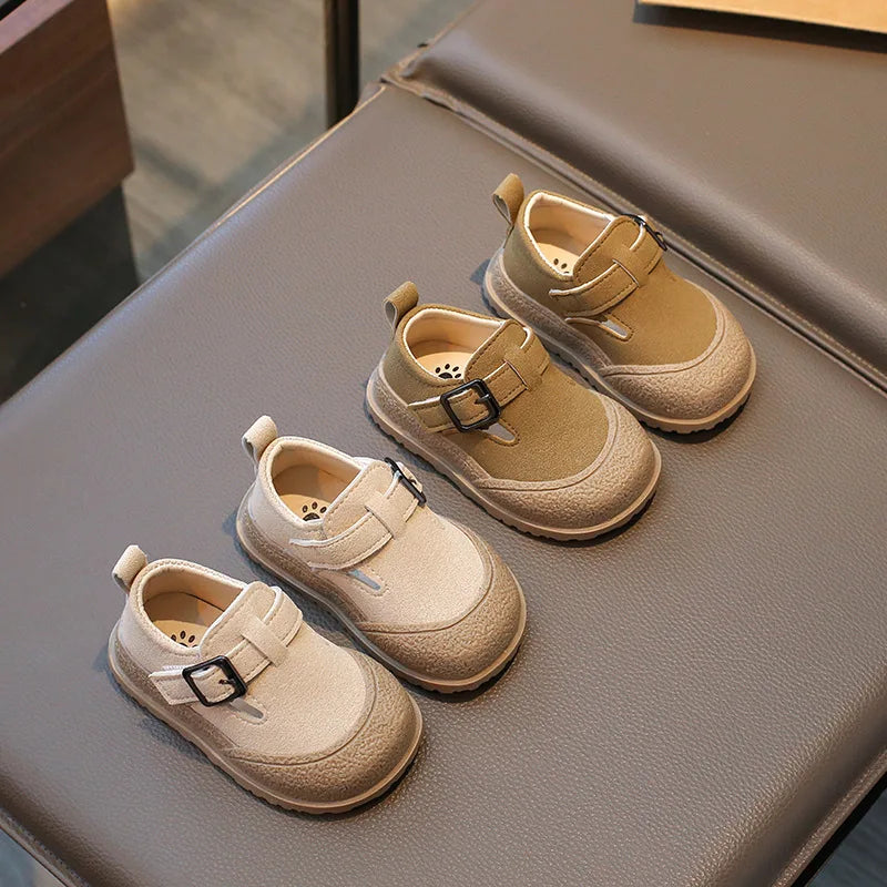 Boys' Boken Shoes Soft Soled Children's Shoes 2025 New Arrivals 0-1 years old Children's Sports Shoes Fashion Retro Bean Shoes