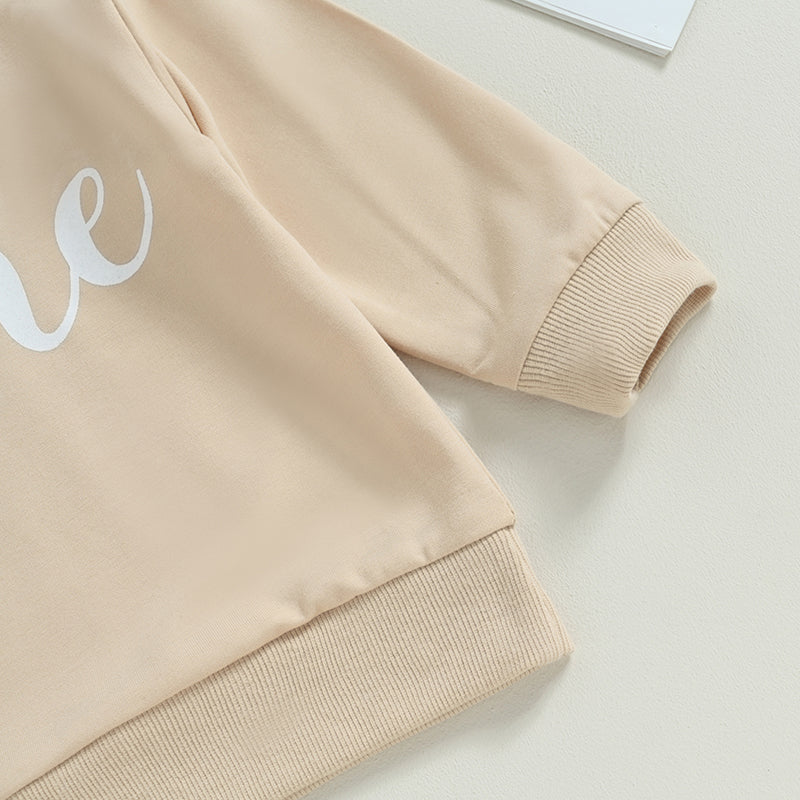 Toddler Boy s Long Sleeve Sweatshirt with Letter Print Cute Pullover for Autumn Birthday Outfit for Baby Boy Trendy Tops for