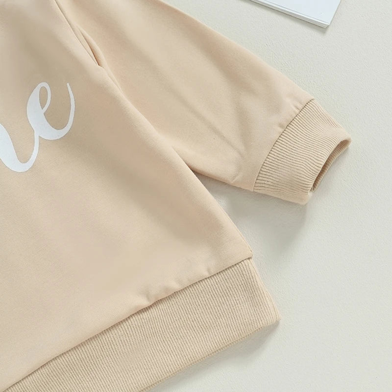 Toddler Boy s Long Sleeve Sweatshirt with Letter Print Cute Pullover for Autumn Birthday Outfit for Baby Boy Trendy Tops for