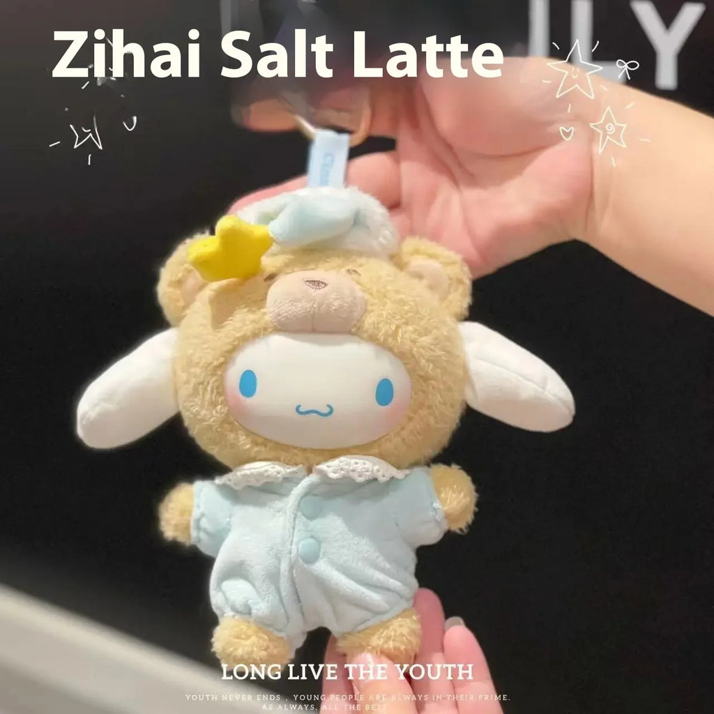 High quality 1:1 Sanrio Characters Latte Baby Series Kuromi KittyCat Velvet Doll Blind Box Pendant Accessories Birthday Gift