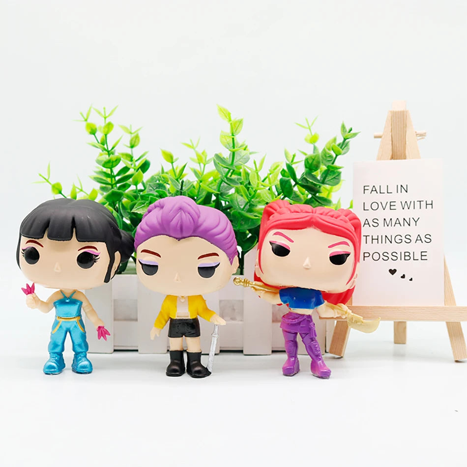 5-18pcs/Set Kpop Demon Hunters Action Figure Toy Derpys Tiger Rumi Mira Zoey Sussy Figurine Doll For Fans Gift Birthday Gifts