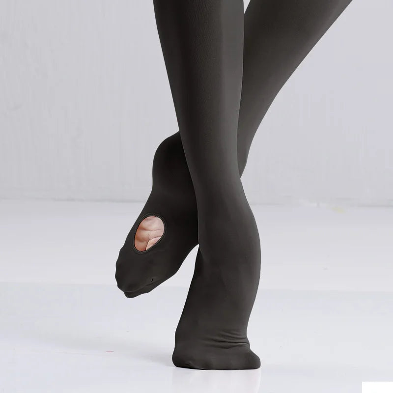 Wholesale Ballet Tights for Adults Girls Velvet Convertible Dance Stockings White Pink Ballet Pantyhose With Hole 12 Pairs