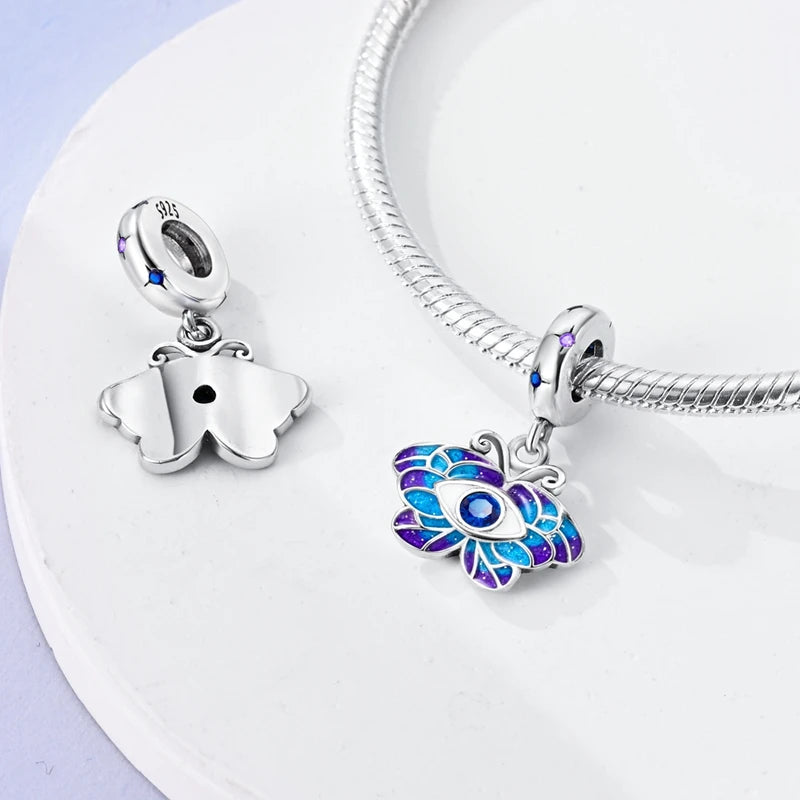 Hot Sales 925 Sterling Silver Charms Beads Devil's Eye Fatima's Hand Cross Beads Fit Original Bracelet Women DIY Jewelry Gifts