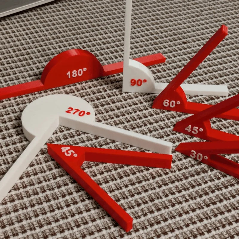 360 Degree Protractor Math Circle Protractors Mathematical Geometry Tool Angle Measurement Educational Toy for Student 3D Print