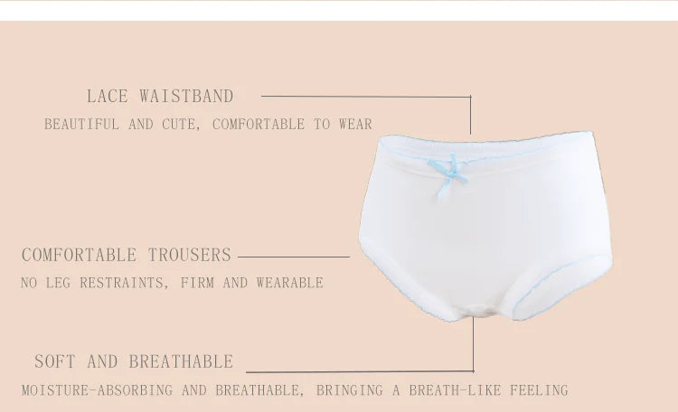 6 Pack Girls Cotton Underwear - 100% Pure Cotton Breathable Comfortable Kids Panties - Soft White Toddler Underwear for Girls -