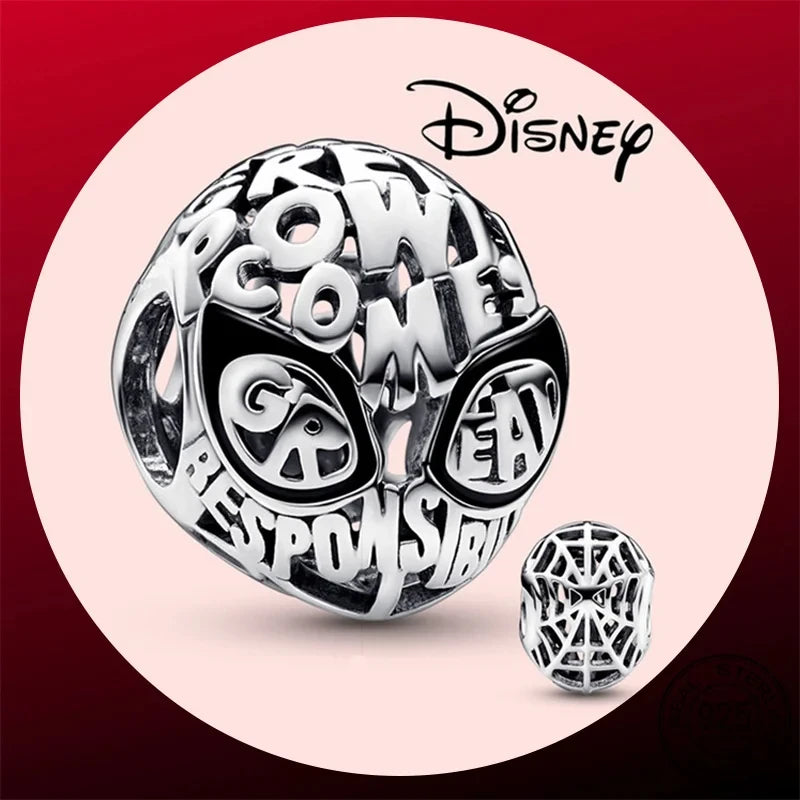 100% 925 sterling silver Marvel series Disney Charm Beads suitable for original DlY bracelets, women's jewelry gifts