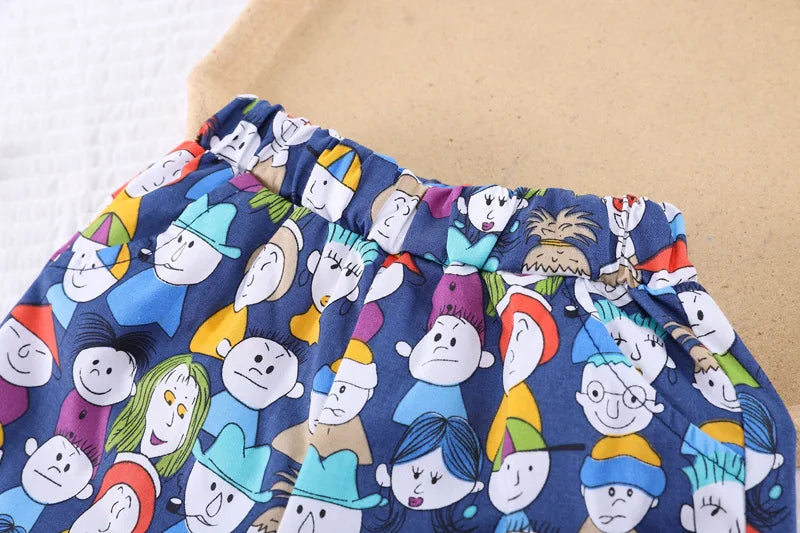 New Summer Baby Clothes Suit Children Boys Shirt Shorts 2Pcs/Sets Toddler Clothing Infant Casual Cartoon Costume Kids Tracksuits