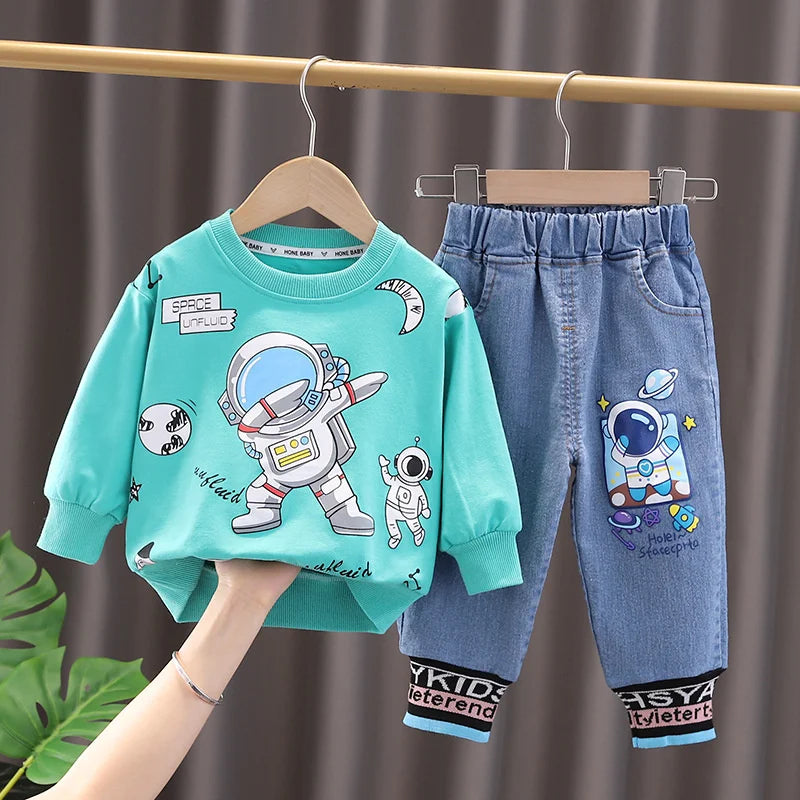 New Spring Autumn Baby Girls Clothes Suit Boys Outfits Children T-Shirt Pants 2Pcs/Sets Toddler Casual Clothing Kids Tracksuits