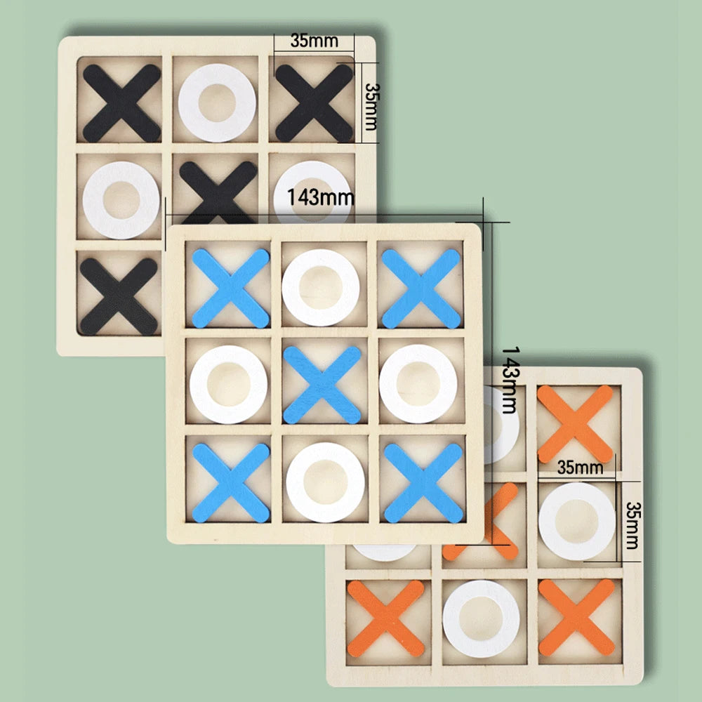 Montessori Play Game Wooden Toy Mini Chess Interaction Puzzle Training Brain Learing Early Educational Toys For Children Kids