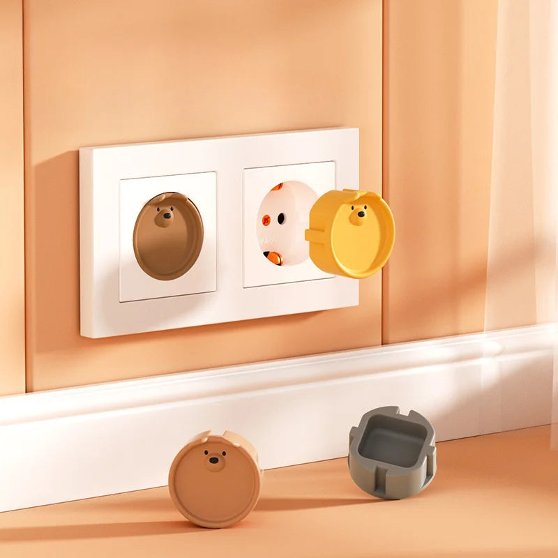 European Standard Socket Protective Cover Silicone 2-hole 2-phase Power Socket Plug European-style Anti-electric Shock Dust