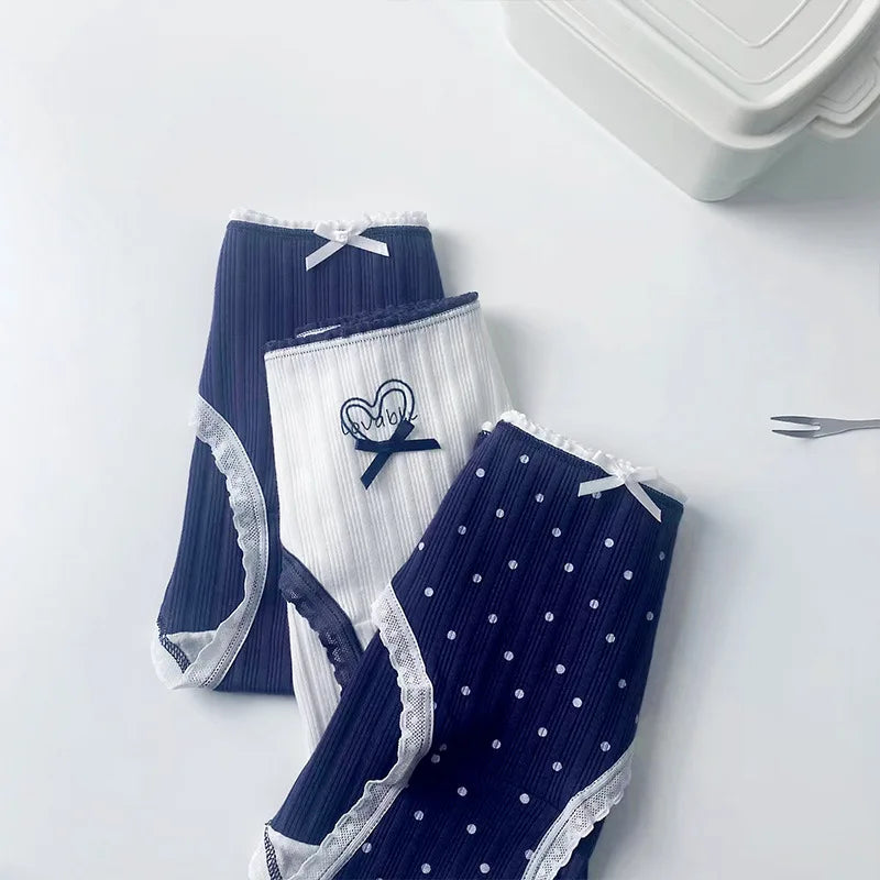 5PCS Teens Girl Cotton Soft Antibacterial Briefs Kid Cute Print Panties 8+y Young Child Clothes Maiden Thin Breathable Underwear