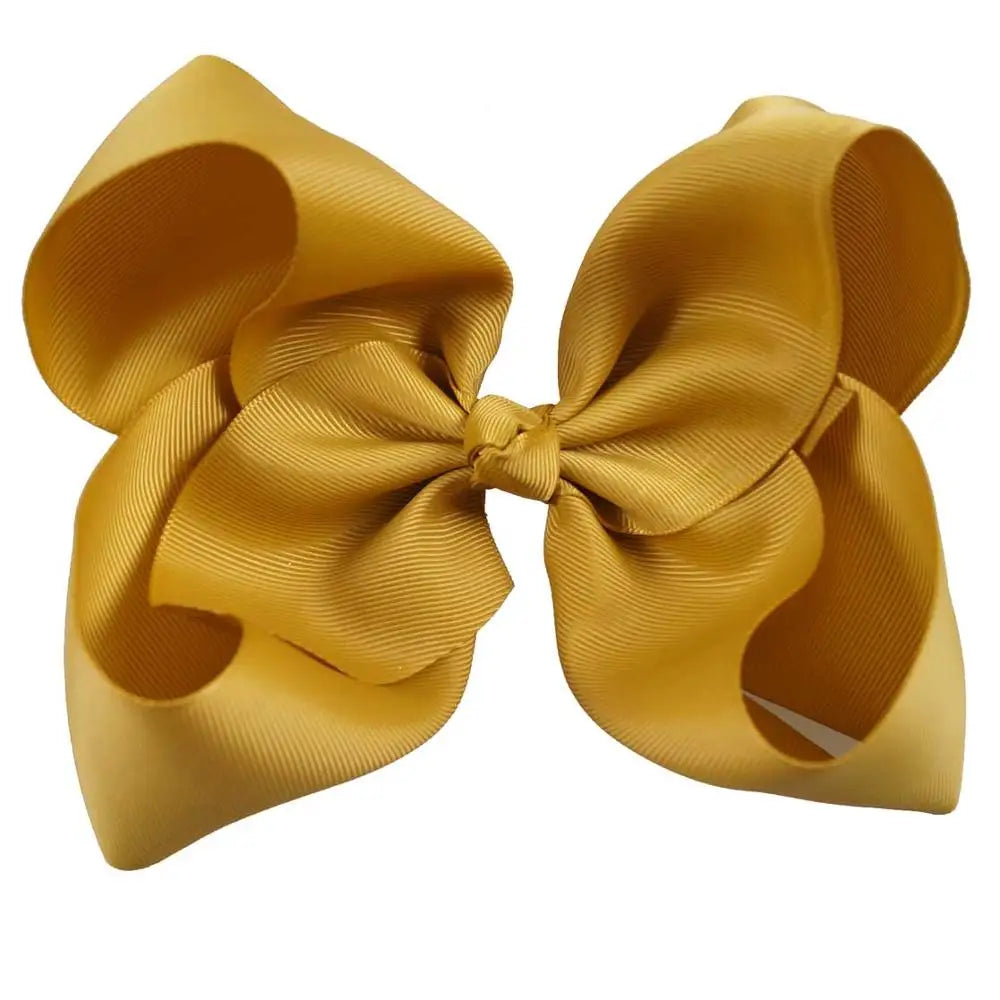 60 Colors Boutique 8" Large Solid Grosgrain Ribbon Hair Bow Clips Barrettes for Women Girls Accessories