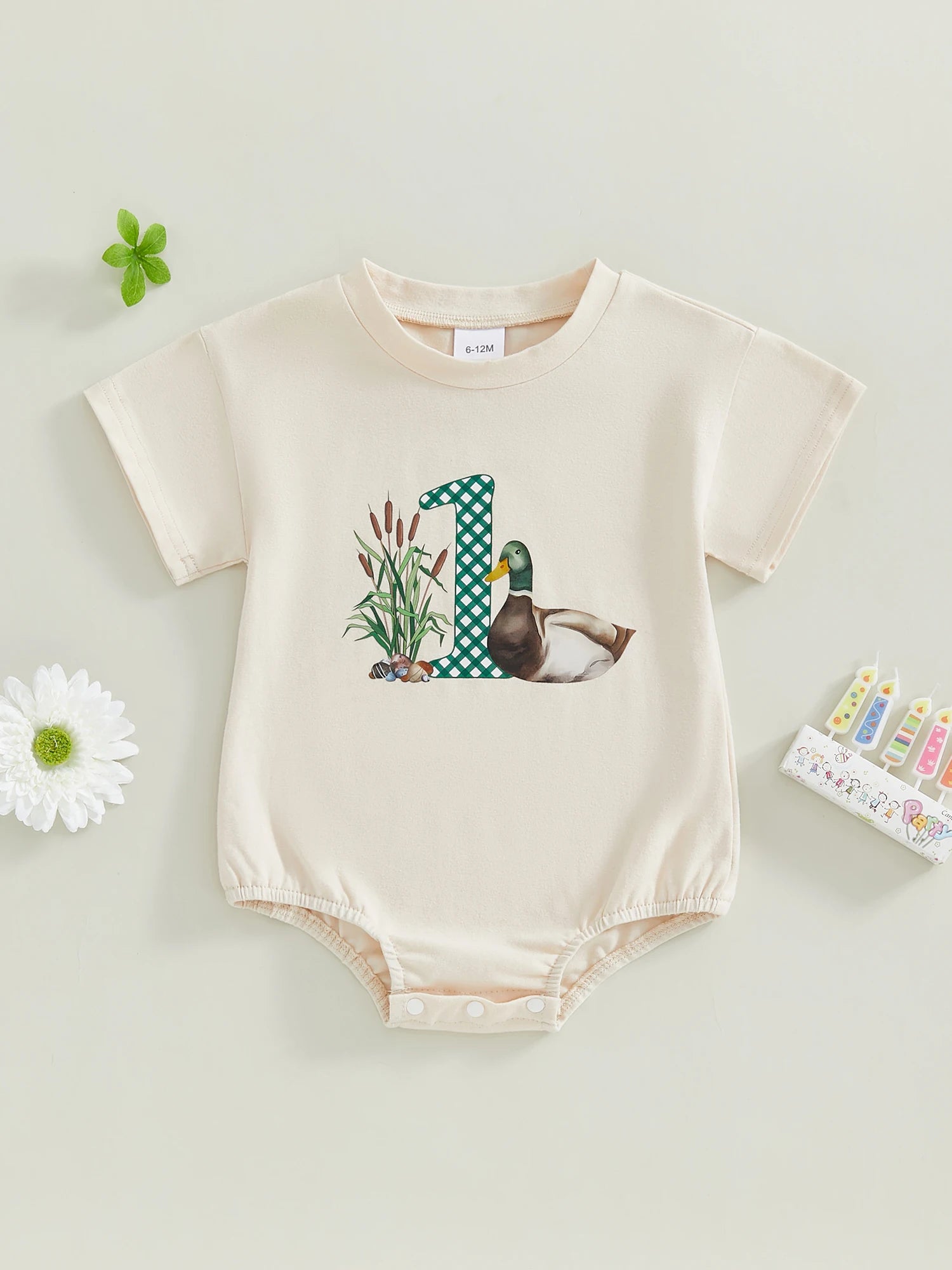 Toddler Boy Lightweight Cotton Romper Short Sleeve Round Neck Animal Print Loose Fit Jumpsuit for Summer Beach Party