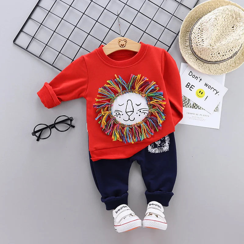 New Spring Autumn Baby Girl Clothes Boys Clothing Children T-Shirt Pants 2Pcs/Sets Toddler Casual Sports Costume Kids Tracksuits