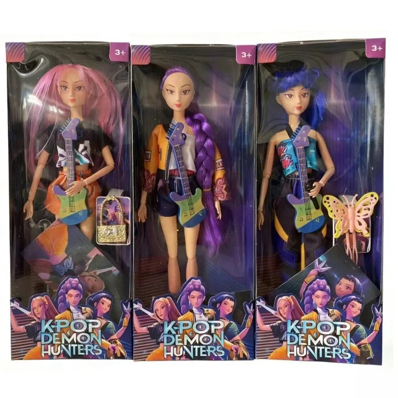 @@HOT Doll Toys Kpop Demon Hunters Action Figure Toy Rumi Mira Zoey Beautiful Princess Baby Girl Dolls Plastic DIY Toy for Girls