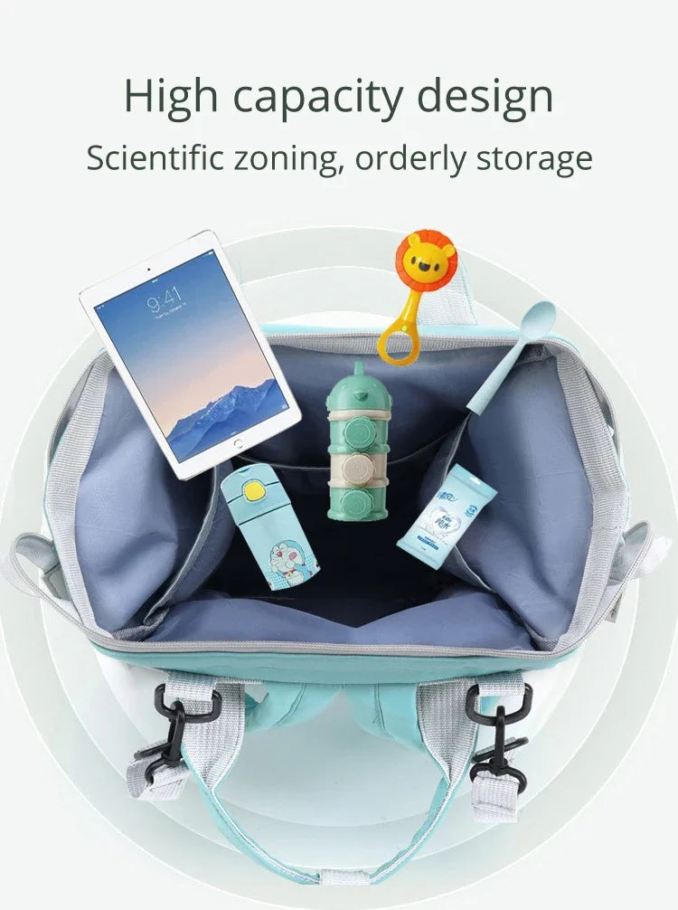 Mommy Bag Multifunctional Waterproof Insulated Backpack Large Capacity Maternity Travel Changing Bag Stroller Strap Schoolbag