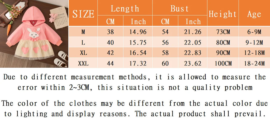 Spring And Autumn New Cute Rabbit Baby Girl Top, Pink Hooded Children'S Long Sleeve Clothes (6-24 Months)