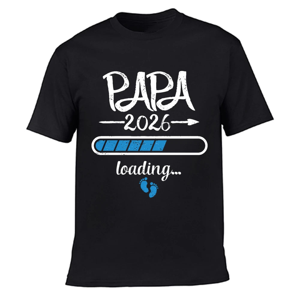 2026 New Cute Dad +Mom+ Baby Printed Couple Maternity T-Shirt Pregnancy Announcement Shirt Couple Pregnant Tshirt Clothes