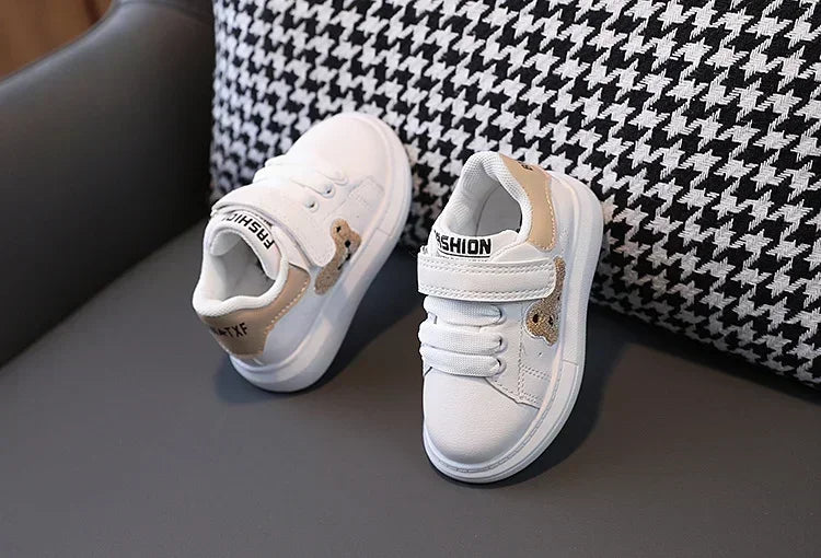 1-6 Years Old Children Autumn Sports Shoes Cat Paw Baby Girl Small White Shoes Casual Children Skate