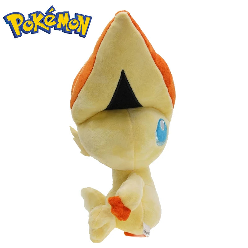 Kawaii # 494 Pokemon Victini Stuffed Toys Cartoon Plush Dolls Throw Pillow Birthday Gift for Kids Friends Boys Home Decoration