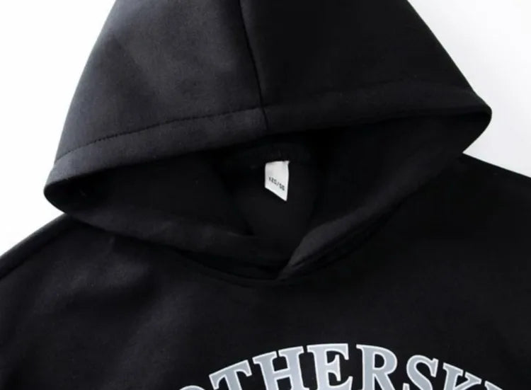 Boys' Korean-Style Oversized Hooded Sweatshirt for Spring & Autumn 2025 New Arrival - Medium/Large Size Stylish Kids Top