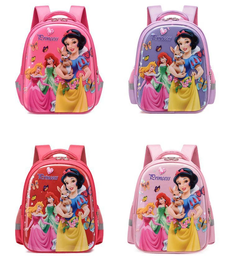 Disney Snow White New Girls Backpack Cartoon Cute Girls School Bag Large Capacity Lightweight Waterproof Children's Backpack