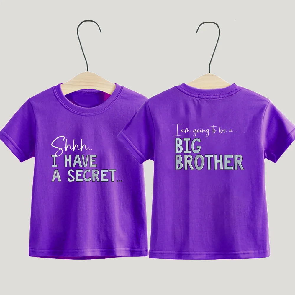 Big Brother T-Shirt I Have A Secret Promoted To Big Brother Pregnancy Announcement Gift Going To Be A Big Brother Kids Tee