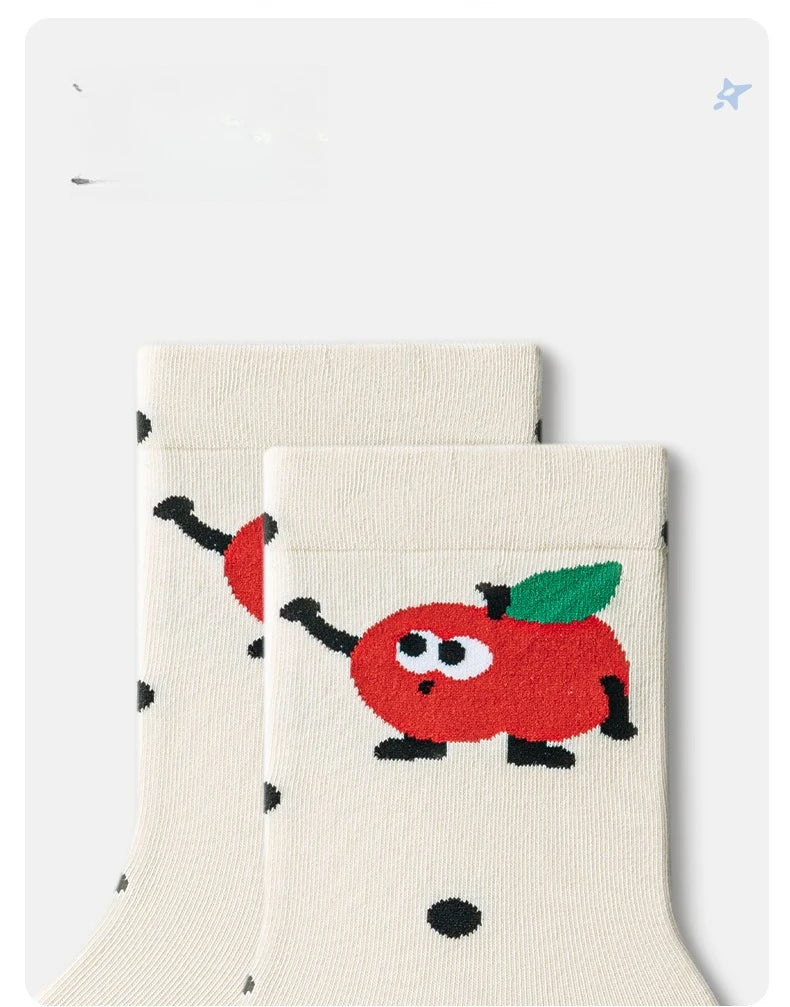 Women Cute Socks New Trends Breathable Casual Novelties Socks for Women Long Cartoon Teenagers Girls Crew Socks Breathable