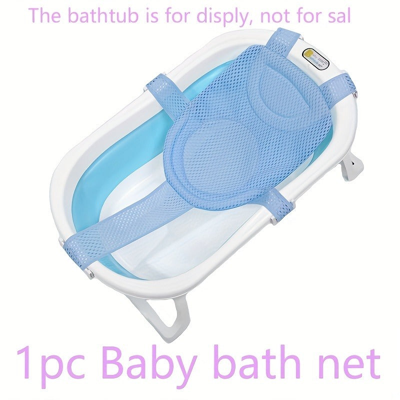 Baby Bath Cushion Pad, Newborn Bathtub Mat, Infant Bath Supporter Net, Baby Bathtub Pillow, Nonslip Floating Bathing Tub Seat