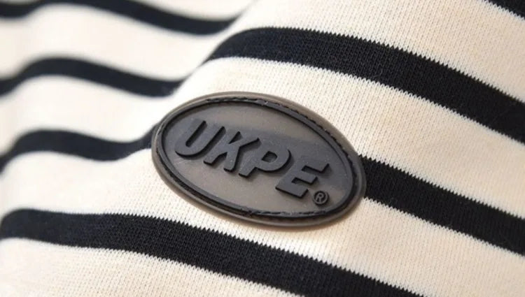 Boys' Striped Fleece-Lined Thickened Long Sleeve Sweatshirt 2025 Winter New Arrival Warm Base Layer Mid-Big Size Top