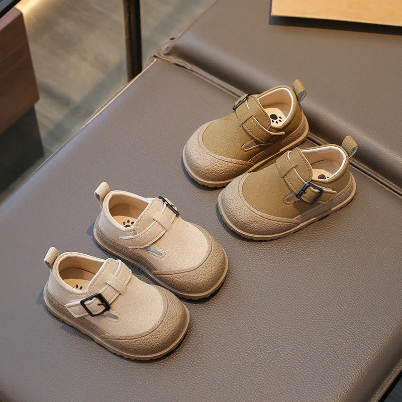 Boys' Boken Shoes Soft Soled Children's Shoes 2025 New Arrivals 0-1 years old Children's Sports Shoes Fashion Retro Bean Shoes