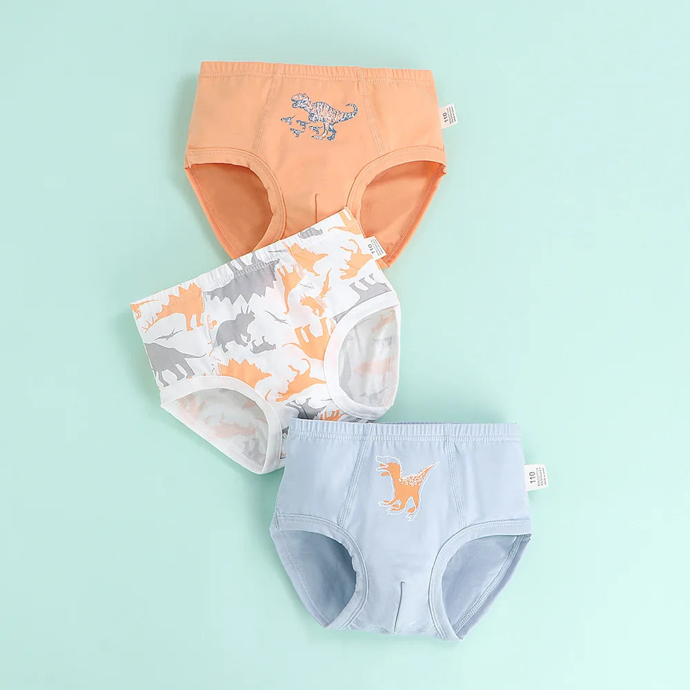 Boys' Briefs Summer Thin Cotton Cartoon Printed Dinosaur Baby Underwear Children's Underwear
