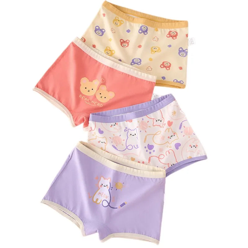 Girl A Cotton Briefs Boxers Breathable Underpants Girl Quality Panties Size 90-165 Healthy Briefs Kids Comfortable Soft Boxers