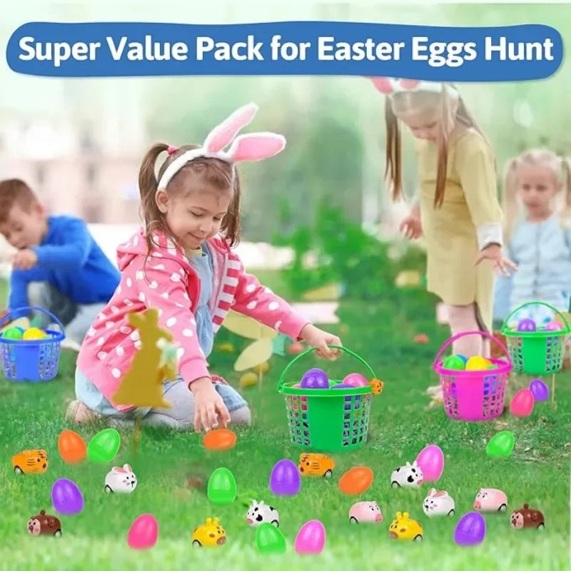 Animals Pull Back Cars Friction Powered Push and Go Back and Forth Vehicles Car Toys Racing Car Playset Toys Christmas Gift