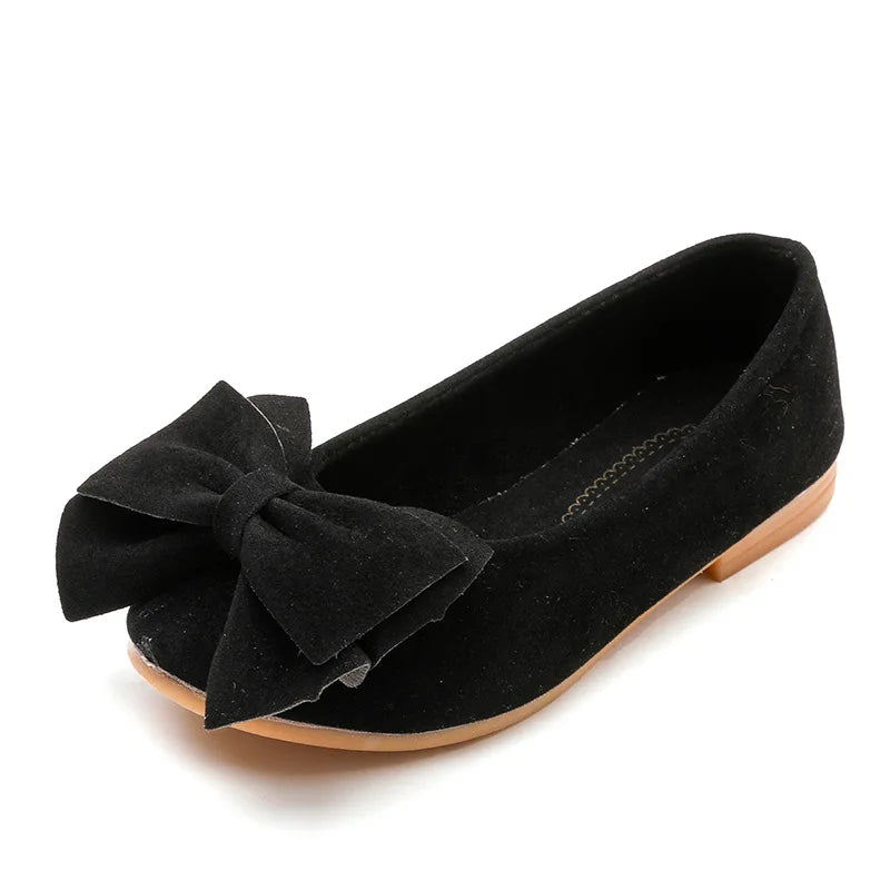 2025 New Fashion Girls Shoes PU Leather With Big Bowtie Candy Color Children Sandals Slip-on Kids Casual Shoes 21-36 Soft Hot