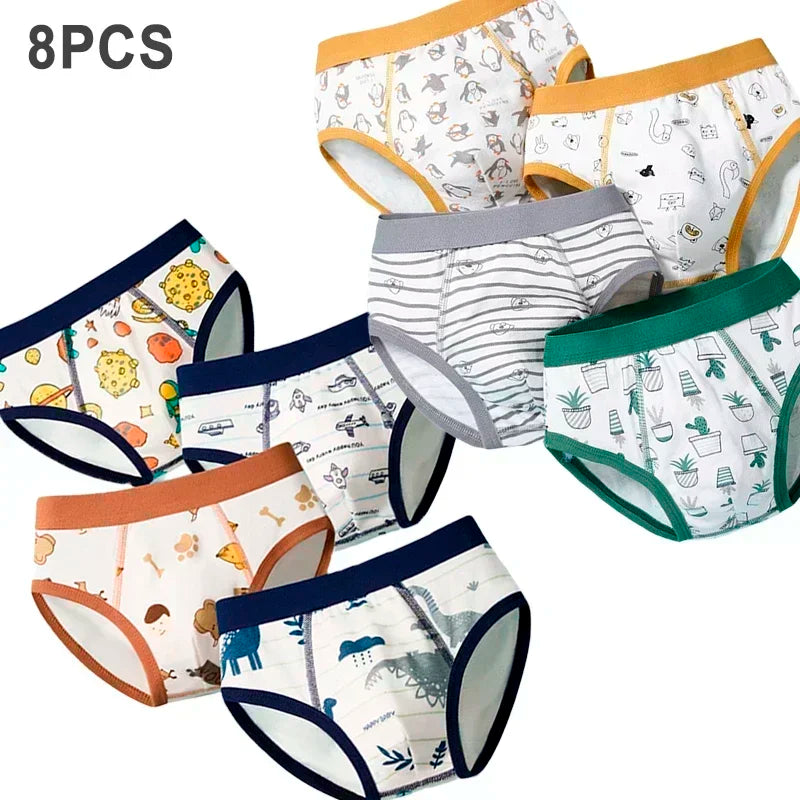 Multipack Cotton Boy Briefs Panties Excavator Pattern Kids Underpants Breathable Cartoon Design Child Hot Shorts Boys Underwear