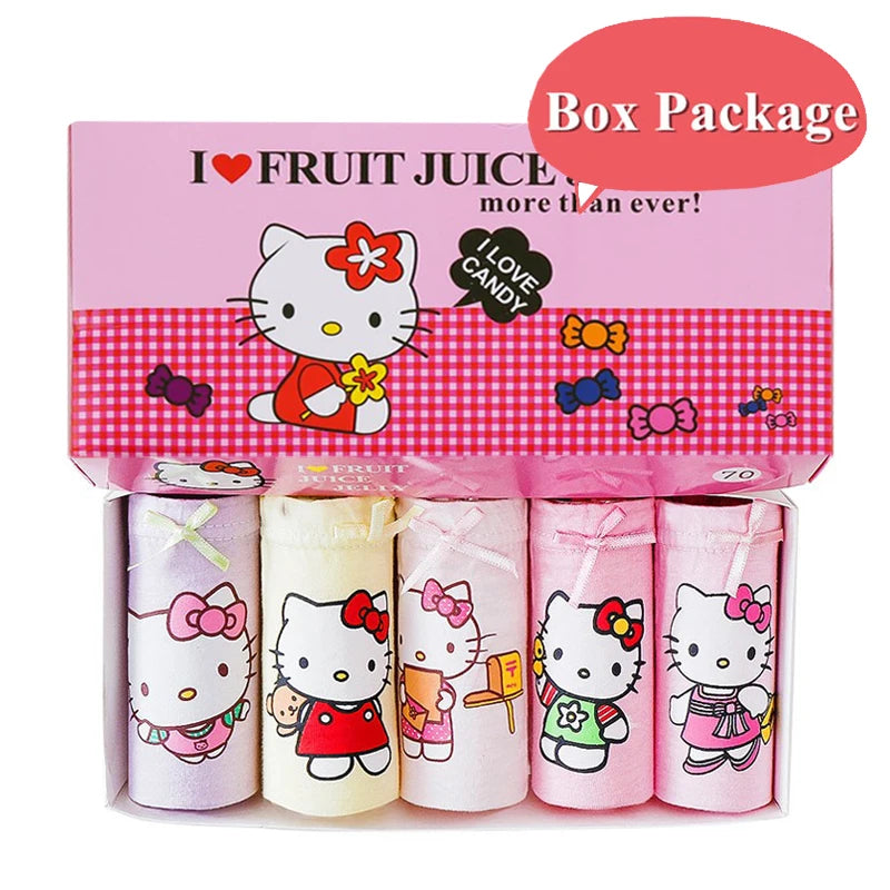 10 Pcs/Lot Girls Cotton Panties Lovely HelloKitty Minnie Mouse Cartoon Children Triangle Underwear Breathable Soft Girls Briefs