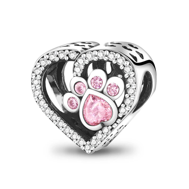 Hot Sale Charms Beads 925 Sterling Silver Pink Perfume Bottle Letter Luminous Firefly Tarot Card Beads Fit DIY Bracelets Jewelry