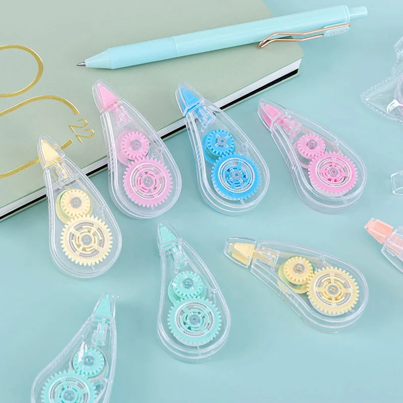 6Pcs/Set Correction Tapes Altered Tools Transparent Visible Stationery Cute Boy Girl Portable Mini Tape Set School Office Supply