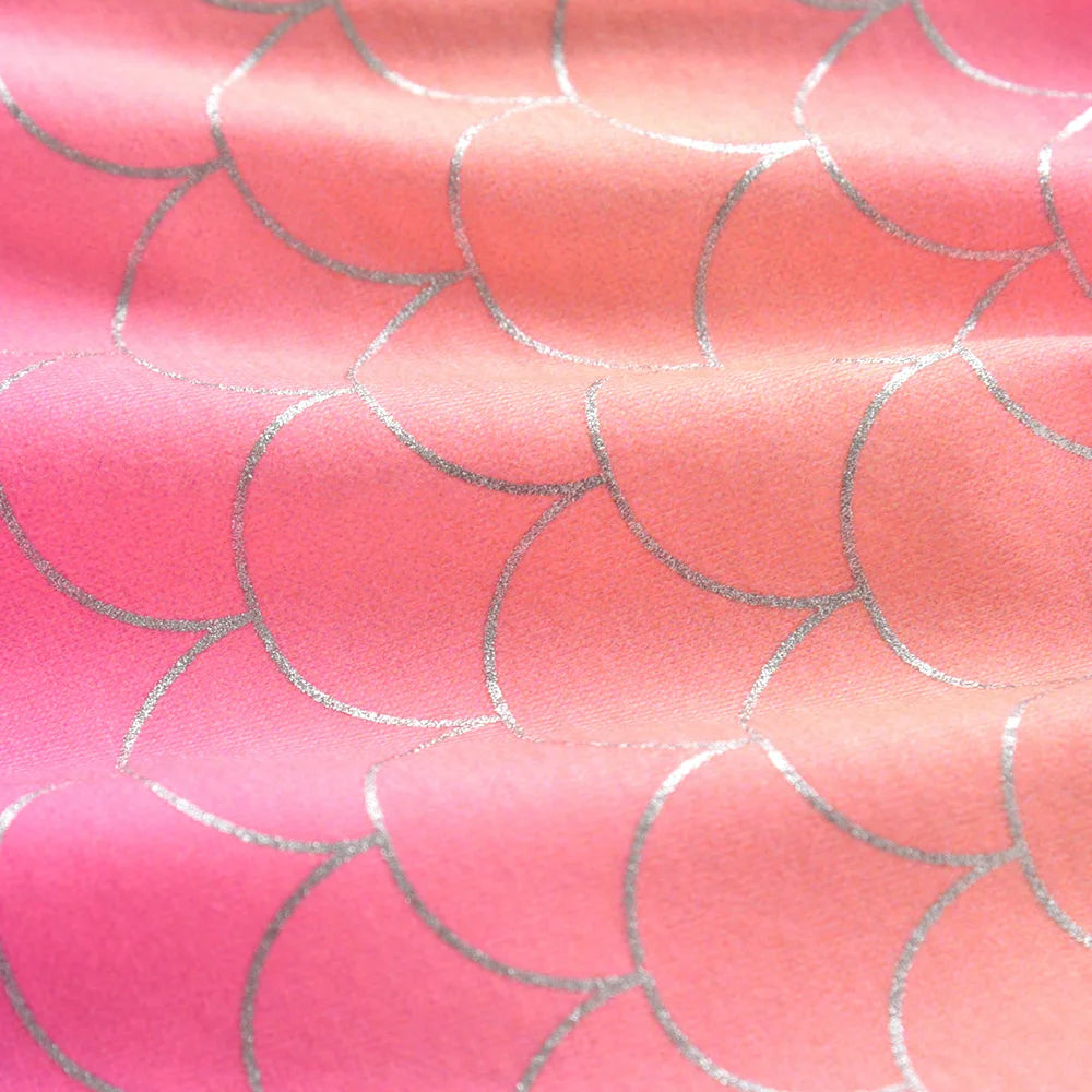 VIKITA Girl Mermaid Print Leggings Kids Colorful Gradient Polyester Slim Skinny Soft Casual Daily Pencil Pants Kids Bottoms Wear